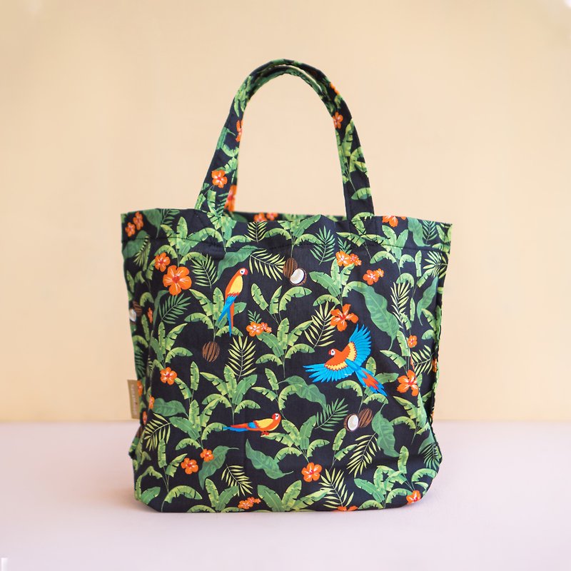 Elegant gift latest vivi bag light carry bag tropical rain forest - Handbags & Totes - Cotton & Hemp Multicolor