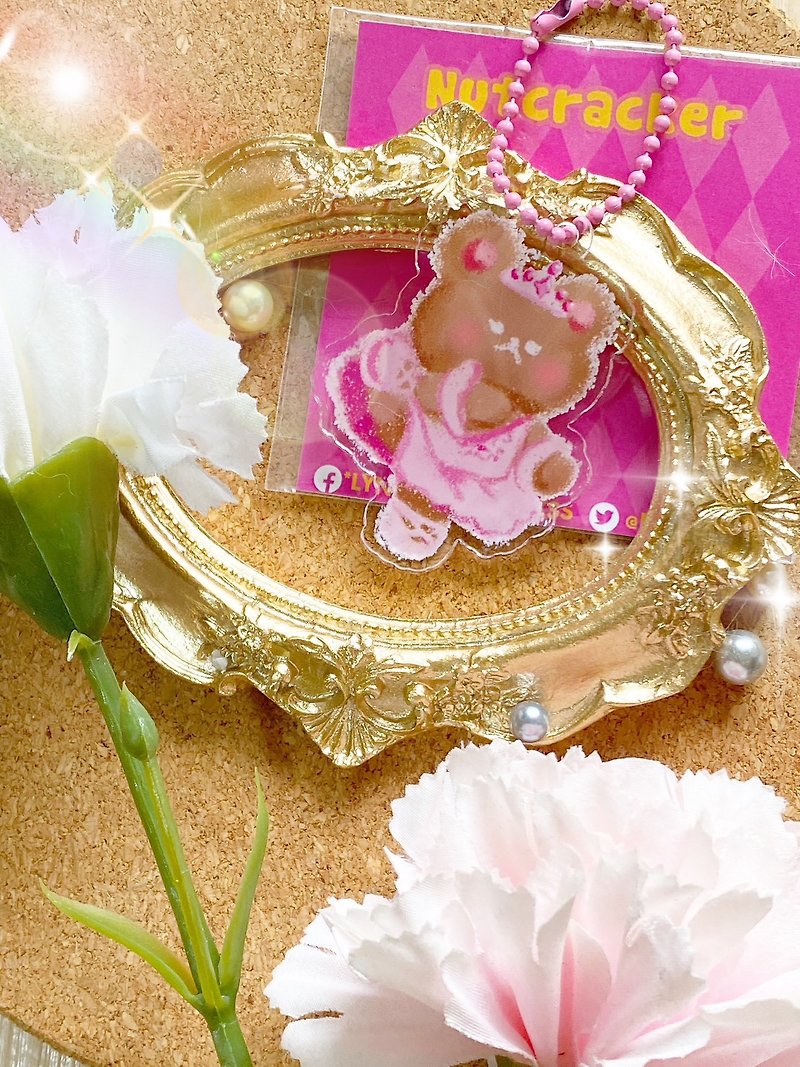 塑膠 吊飾 粉紅色 - Teddy Bear Nutcracker : Clara Keychain