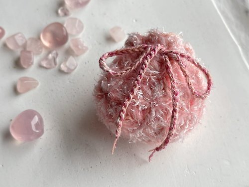 說說 Knitting 生命之花束口袋 - 粉紅光 心輪敷袋