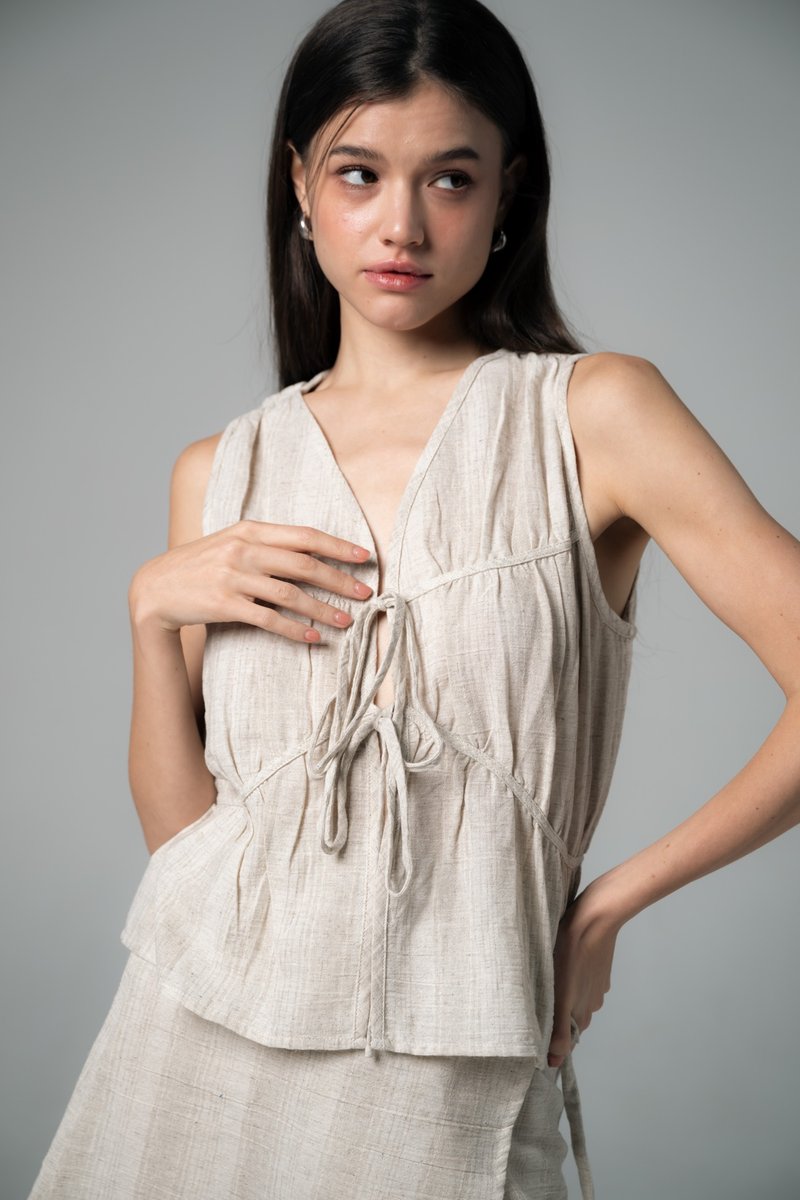 Palit Julia tank top (Cotton mixed) - 女上衣/長袖上衣 - 棉．麻 