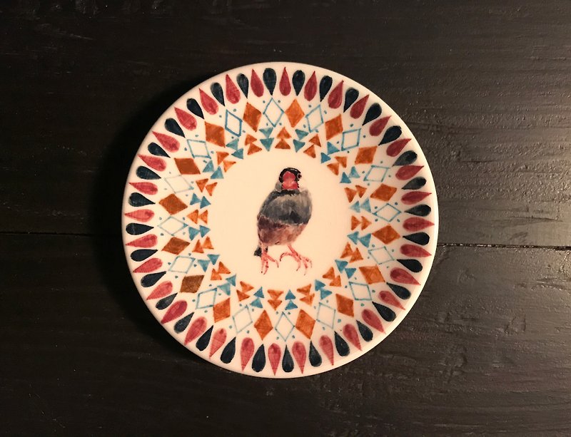 手描き鳥小皿 - 小皿 - 磁器 