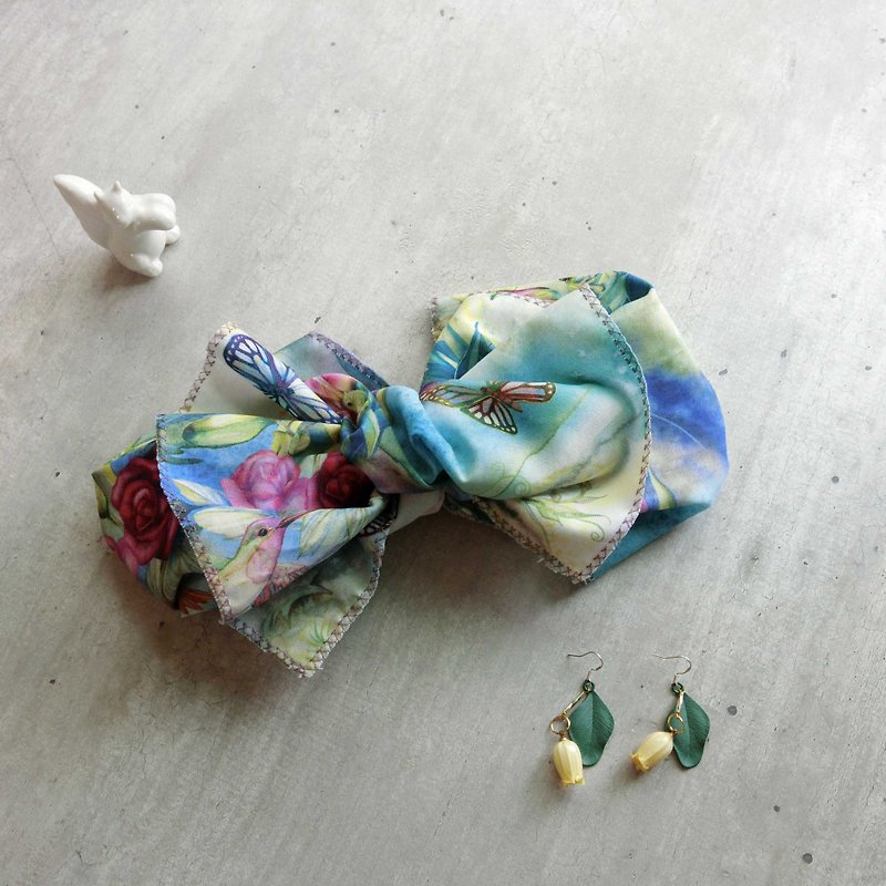 [Shell Art] Giant Butterfly Hair Band (Elf Dreams) - The whole strip can be taken apart! - Headbands - Cotton & Hemp Multicolor