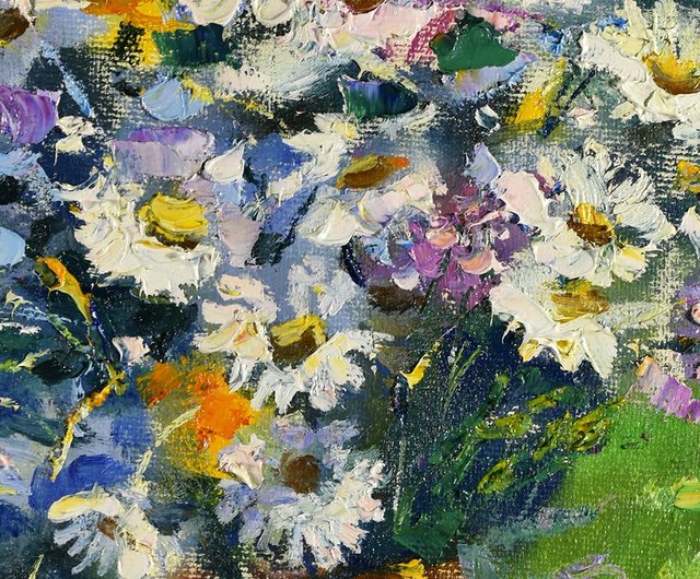 絵画　油絵　原画　一点物　アート　花　パンジー　可憐　SM a6f299ec5dc30b3ae432cd3e0f0861