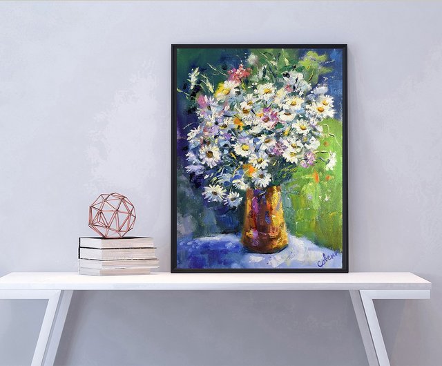絵画　油絵　原画　一点物　アート　花　パンジー　可憐　SM 油彩画 油絵 パンジー 花 アート 芸術作品 - メルカリ