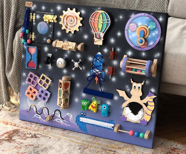 Activity toddler board, Space busy board