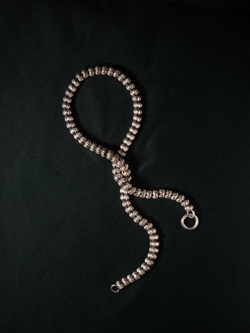 Late 19th Century, England, Victorian Era, Sterling Silver Spherical Chain Necklace - Necklaces - Sterling Silver Silver