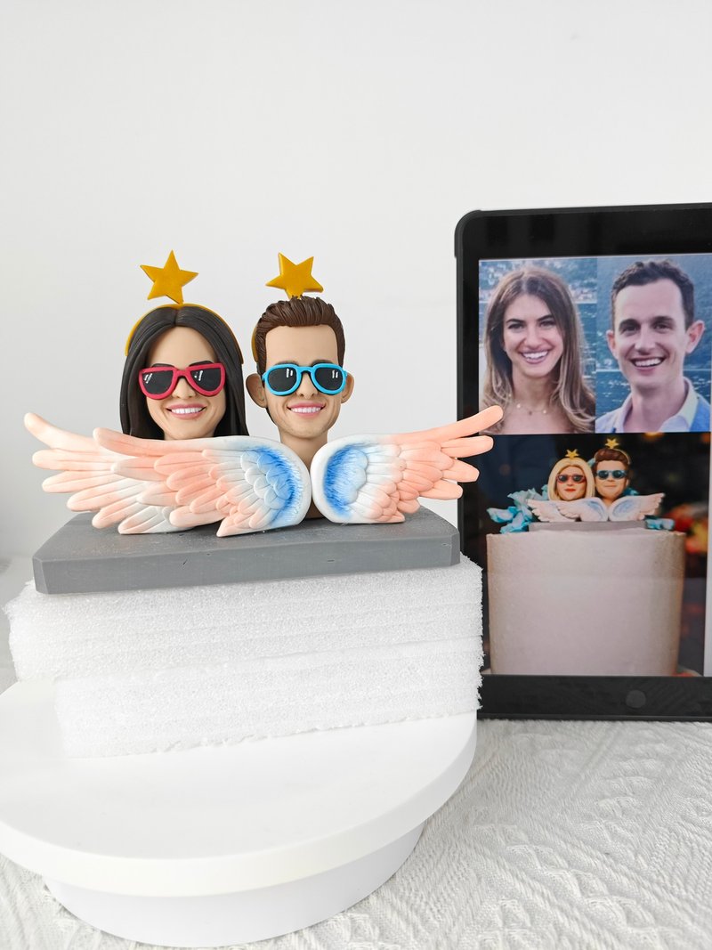 客制化人物公仔 結婚 周年紀念 禮物 訂制 3D人偶 人像畫 似顏繪 - 公仔/玩偶 - 黏土 多色