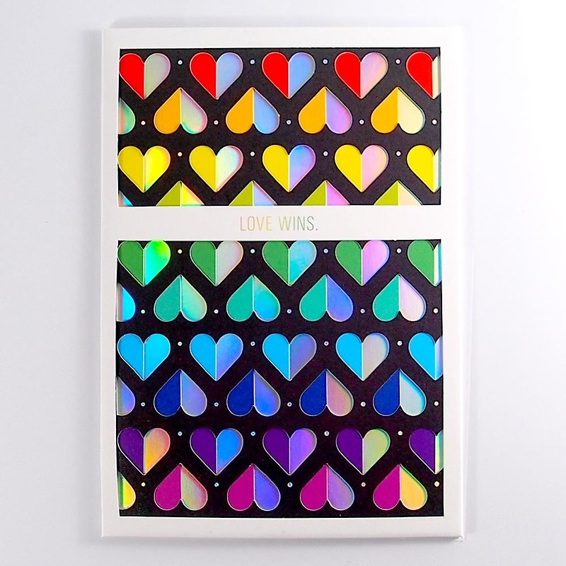 Rainbow Flash Love Victory【Up With Paper Luxe-Three-dimensional Cutting Card Multi-purpose】 - การ์ด/โปสการ์ด - กระดาษ หลากหลายสี