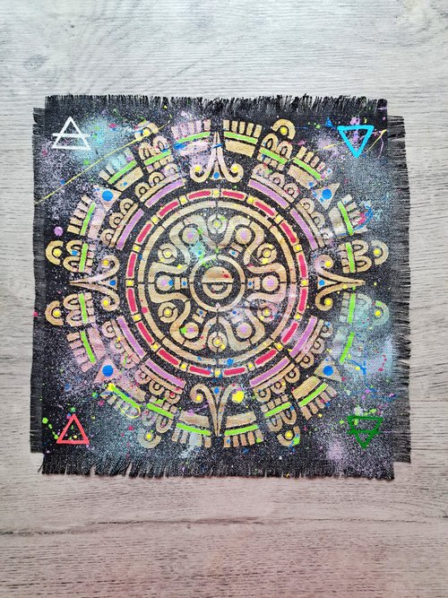 zorkavenera 塔羅牌桌布祭壇符文亞麻手繪占卜算命
