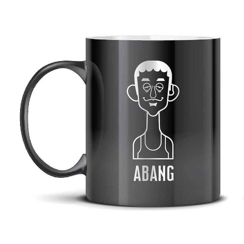 Top | Fudu Youth ABANG Good Youth Mug Black Silver - แก้วมัค/แก้วกาแฟ - ดินเผา สีดำ