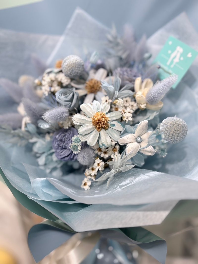 最美聖誕 - 乾燥花/永生花 - 植物．花 藍色
