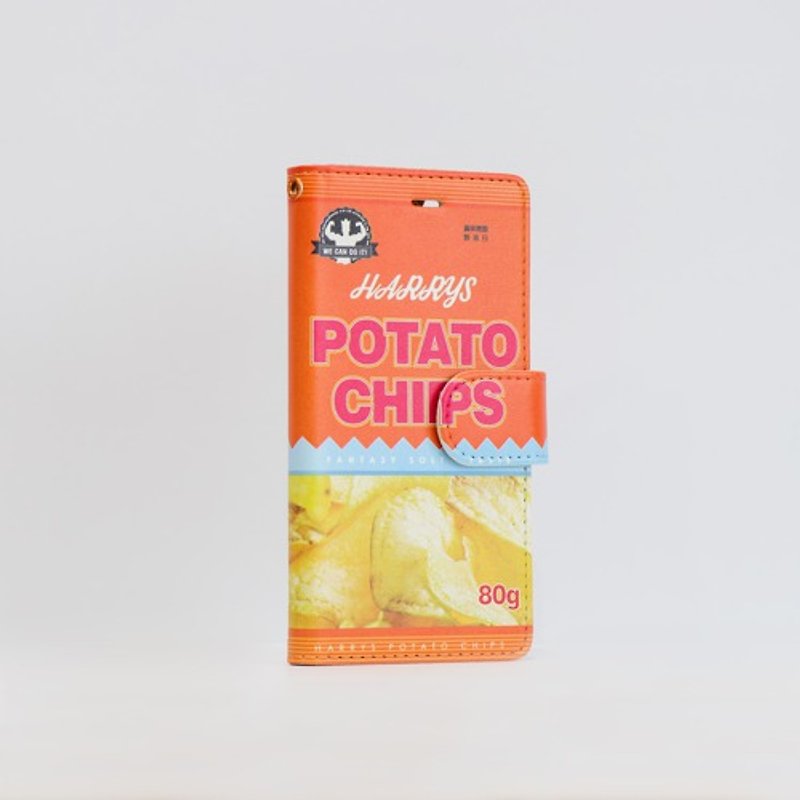 iphone case notebook potato chip smartphone case with belt