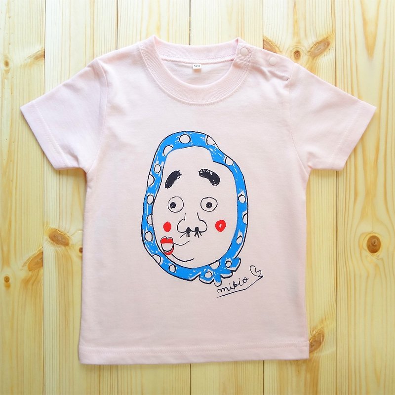 ひょっとこ ベビー tシャツ BabyPink 80 90  - トップス・Tシャツ - コットン・麻 ピンク