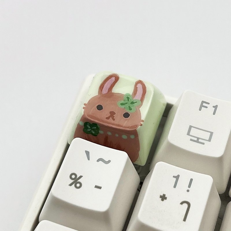 XDA keycap Rabbit and Clover - Computer Accessories - Plastic Green