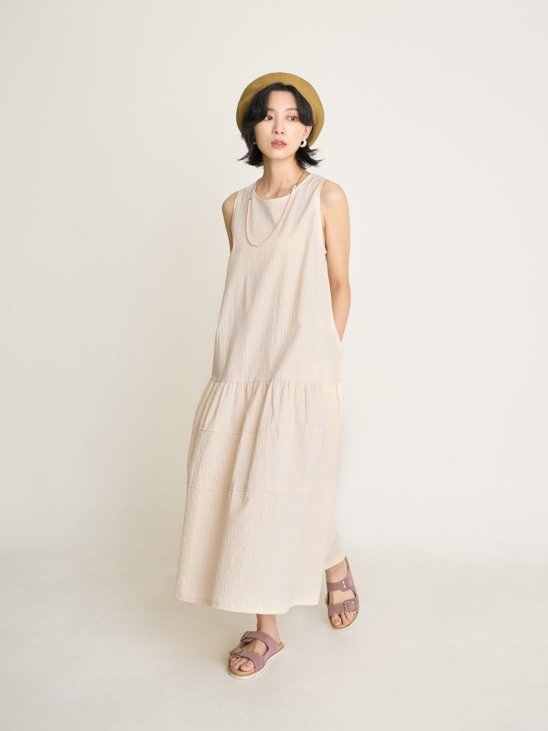 Sun Waving Low Waist Cutout Dress-Warm Sun - One Piece Dresses - Cotton & Hemp White