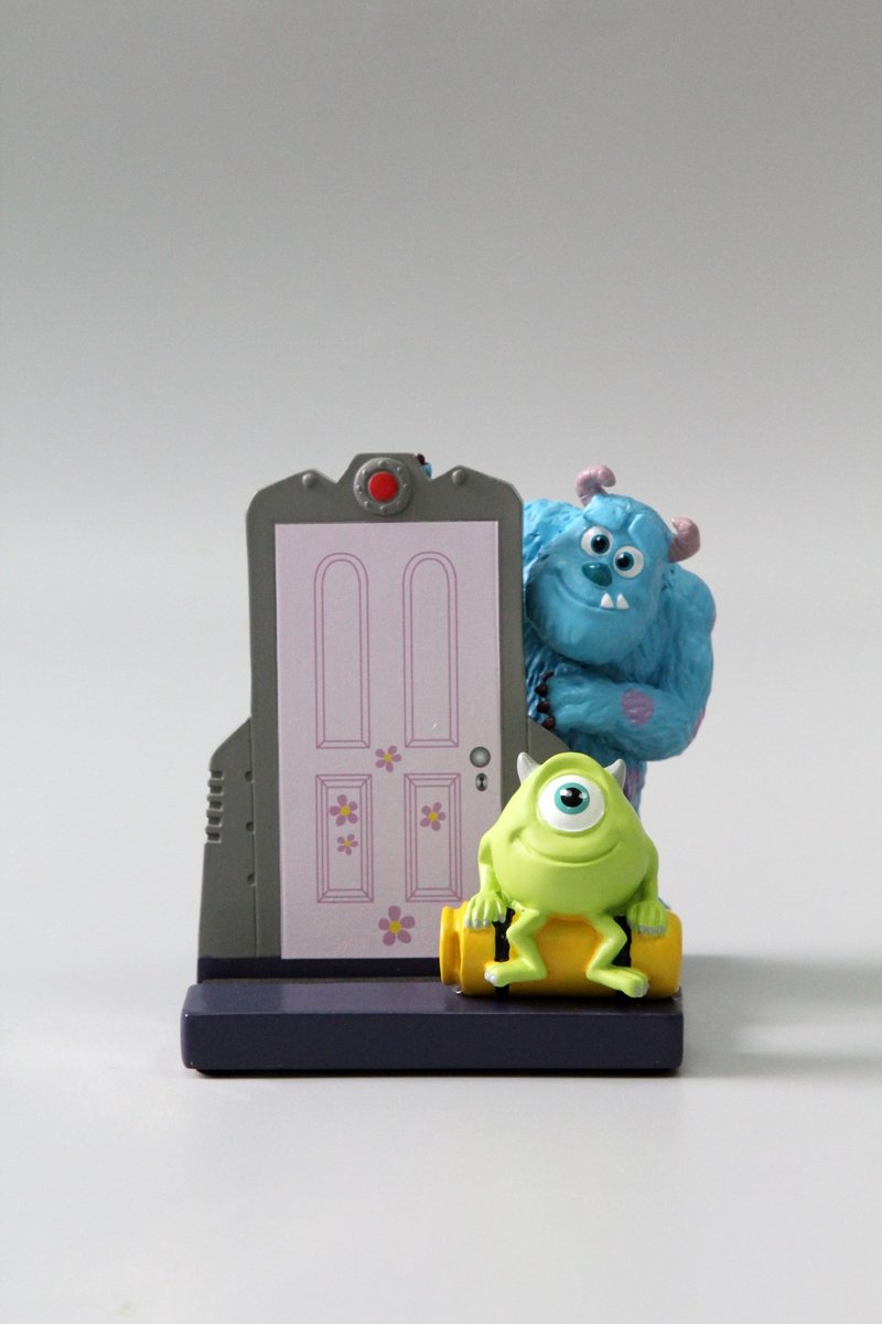 Japan Disney Design Monsters Inc. Series Hairy Monster and Big Eye Boy Mobile Phone Holder/Mobile Phone Holder - อื่นๆ - เรซิน สีน้ำเงิน