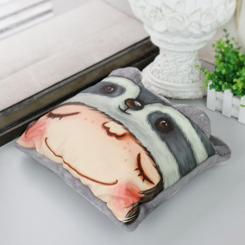 [New Year's gift] cute gray koala dual-purpose blanket/pillow/throw pillow/home travel - Blankets & Throws - Other Materials 
