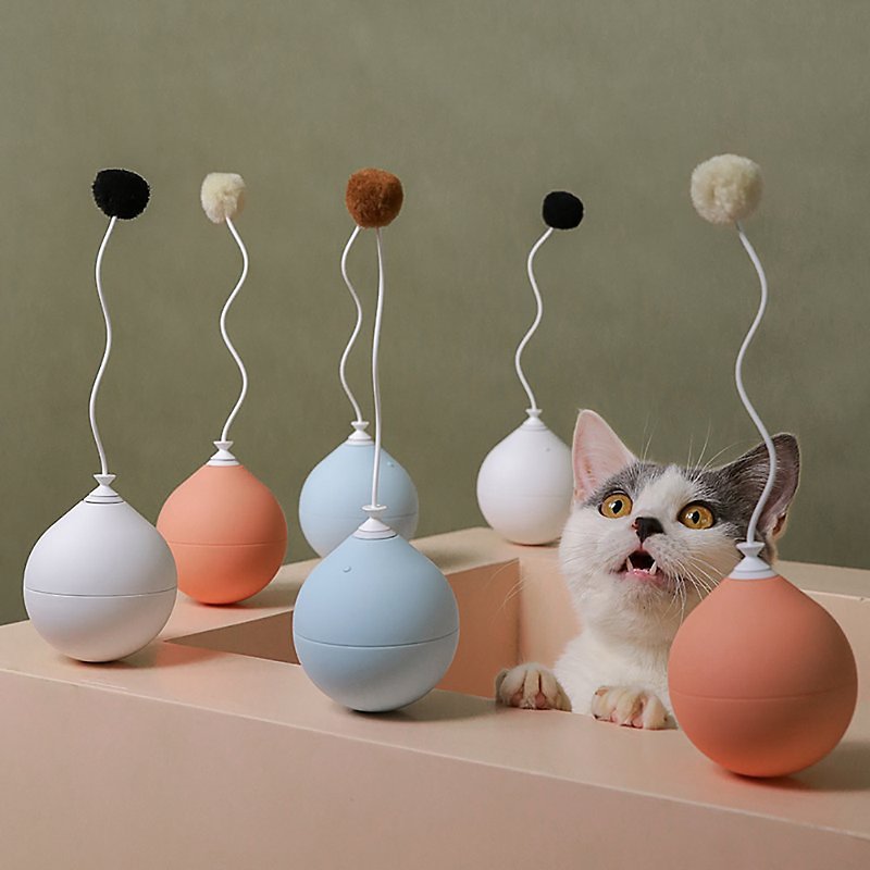 猫のおもちゃ電気面白い猫スティックタンブラー面白い自動面白い猫スティックインタラクティブおもちゃ猫用品 - おもちゃ - プラスチック ブルー