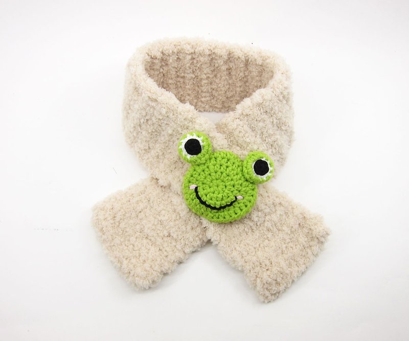 青蛙-保暖圍巾-彌月-寶寶-大眼蛙 - 男/女童裝 - 其他人造纖維 黑色