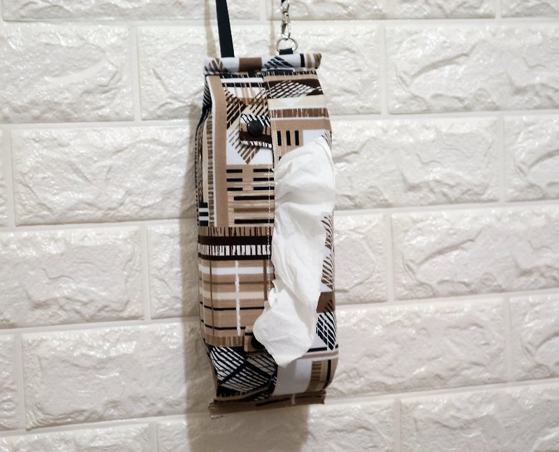 Movable hook hanging storage bag sanitary carton tray caravan - Tissue Boxes - Other Materials Khaki