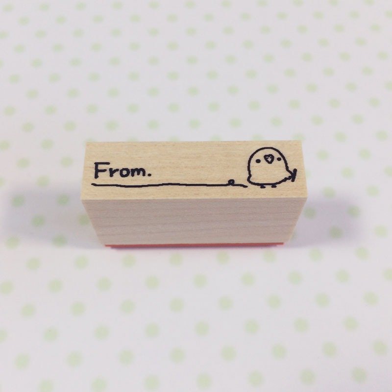 スタンプ　From.　インコ - 印章/印台 - 木頭 咖啡色