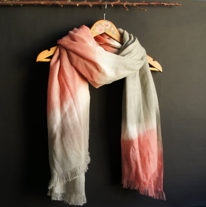 Plant dyed pure wool scarves - Scarves - Wool Silver