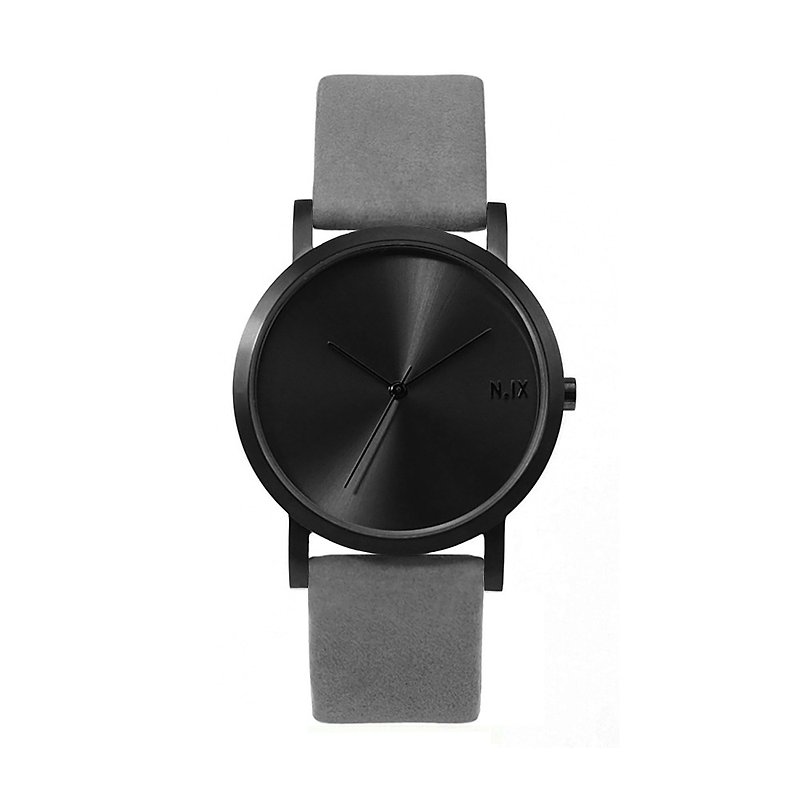 นาฬิกาข้อมือ Minimal Style  : Metal Project Vol.02 - Titanium (Gray-Deer) - นาฬิกาผู้ชาย - หนังแท้ สีเทา
