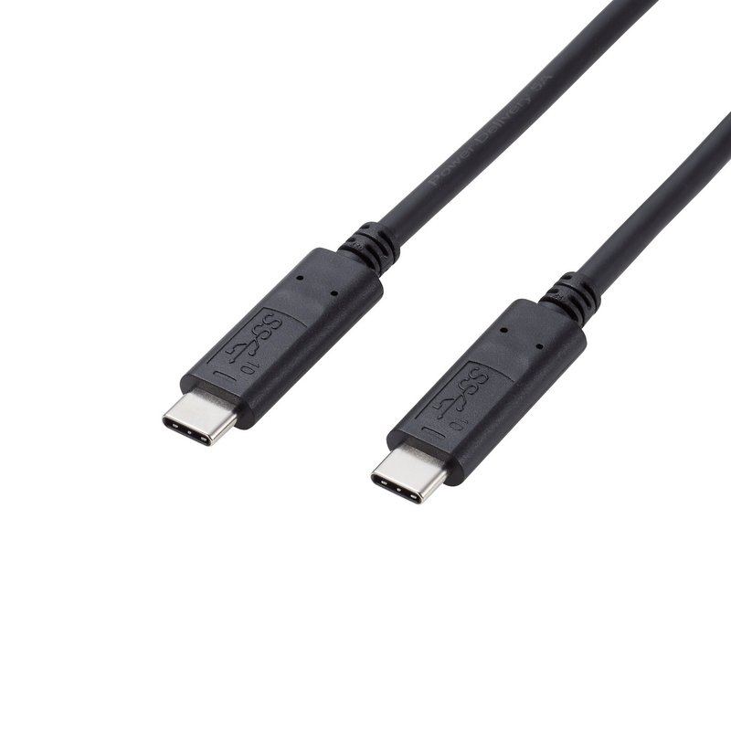 ELECOM USB 3.1 Type-C double-headed fast charging transmission cable - ที่ชาร์จ - เส้นใยสังเคราะห์ สีดำ