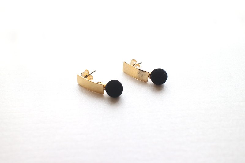 Night-Brass handmade earrings - Earrings & Clip-ons - Copper & Brass Black
