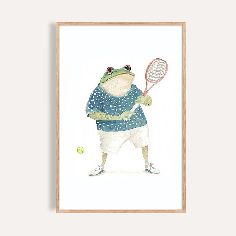網球王子 Mr Frog the Ace / 童話系列插畫掛畫 - 海報/掛畫/掛布 - 紙 