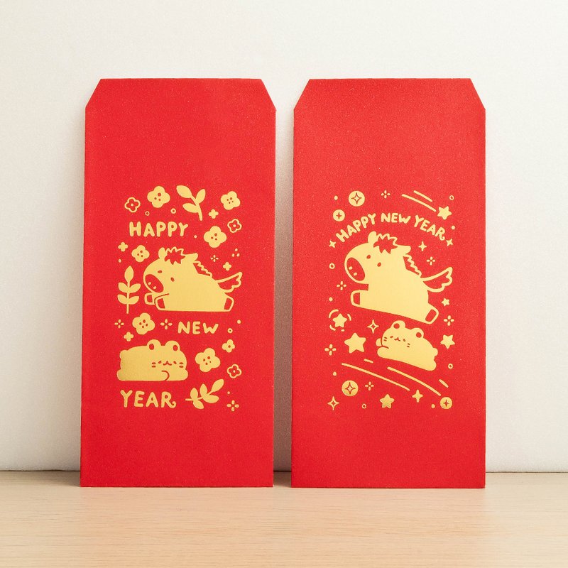 2026 馬年紅包袋 | 燙金 新年 - 紅包袋/春聯 - 紙 紅色