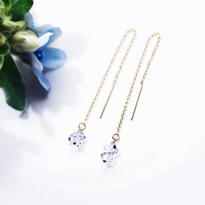 ハーキマーダイヤモンドのアメリカンピアス　Apolena - 耳環/耳夾/耳骨夾 - 寶石 透明