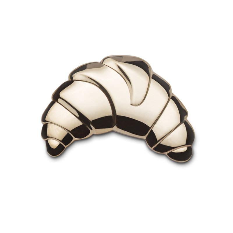 Golden Pin Croissant - 徽章/別針 - 琺瑯 金色