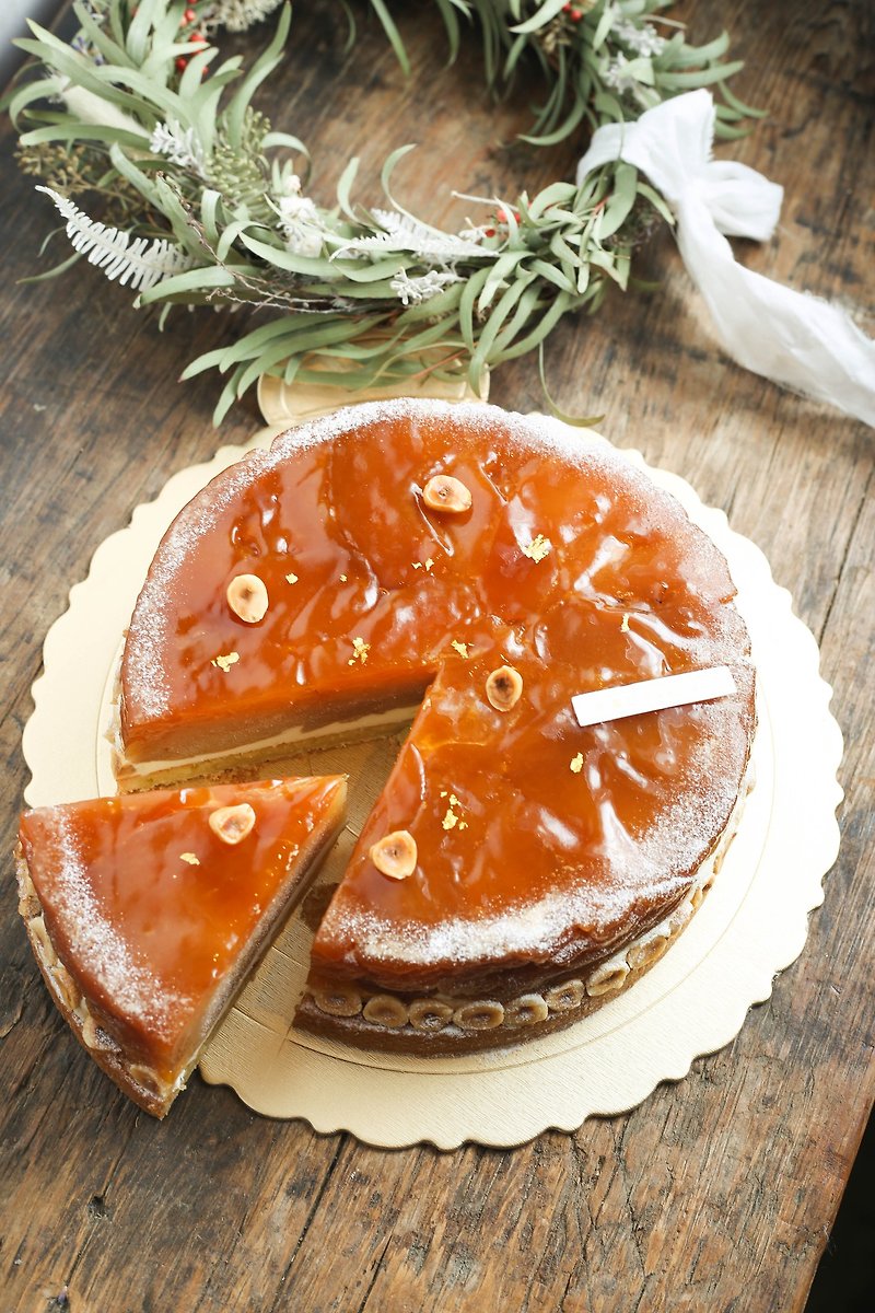 反烤青森蜜蘋果塔 7吋 - 蛋糕/甜點 - 新鮮食材 橘色