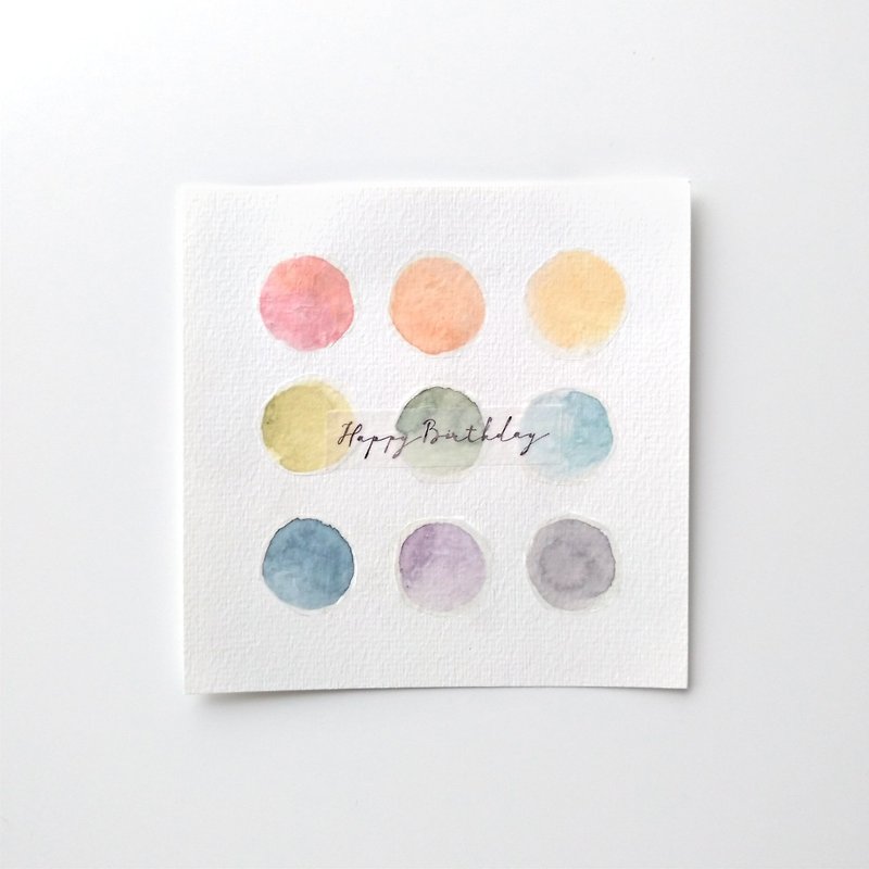 [CL Lazy Series Washi Tape] 12-color watercolor with dots. 3CMX5M