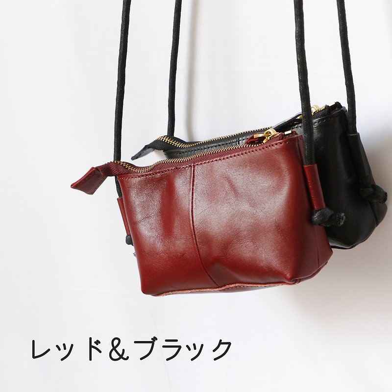 Sale Cowhide Shoulder Bag Crossbody Pochette Bag Black Lightweight - Messenger Bags & Sling Bags - Genuine Leather Black