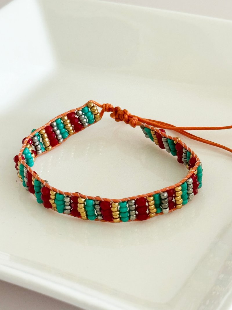 Indian glass beads bracelet - สร้อยข้อมือ - แก้ว หลากหลายสี