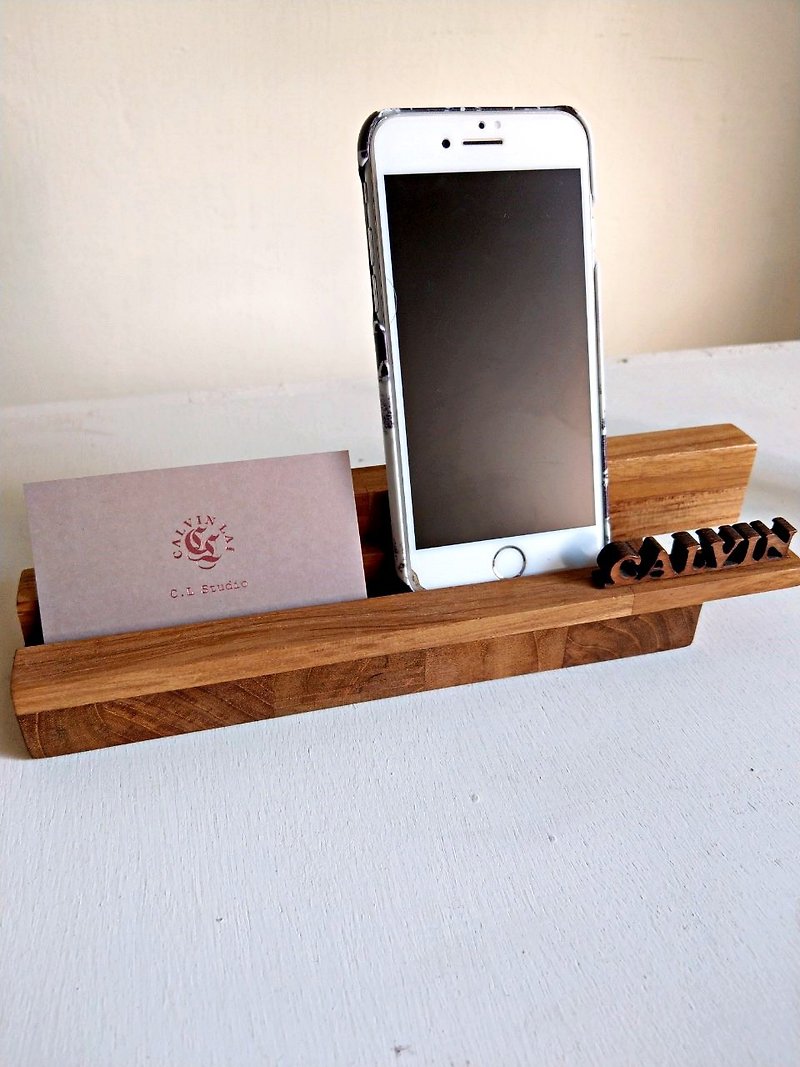 CL Studio [modern minimalism - geometric style wooden phone holder / business card holder] N53 - ที่ตั้งบัตร - ไม้ 