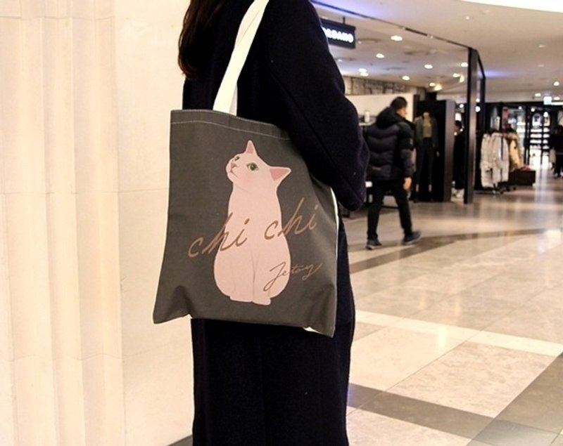 Choo choo ECO bag_Chi chi  J1701715 - กระเป๋าแมสเซนเจอร์ - ผ้าฝ้าย/ผ้าลินิน สีเทา