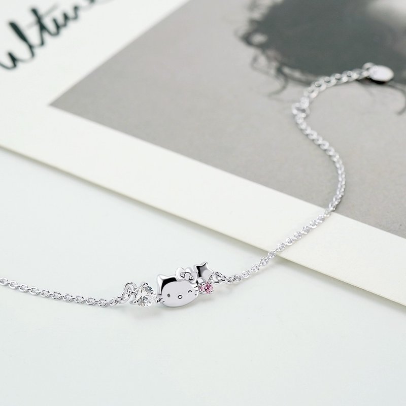 Love&Peace Series-Hello Kitty Hello Kitty Sterling Silver Bracelet - สร้อยข้อมือ - เงินแท้ สีเงิน