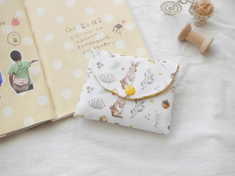 Rabbit style sanitary napkin storage bag - Storage - Cotton & Hemp Yellow