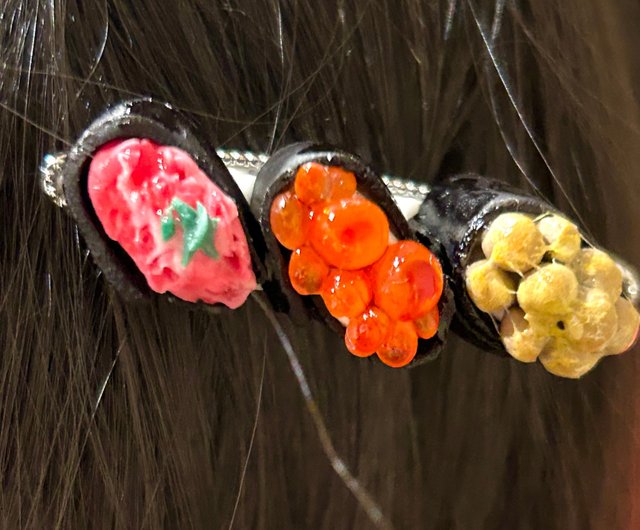 お寿司3個のせヘアピン - ショップ tommy beans ヘア