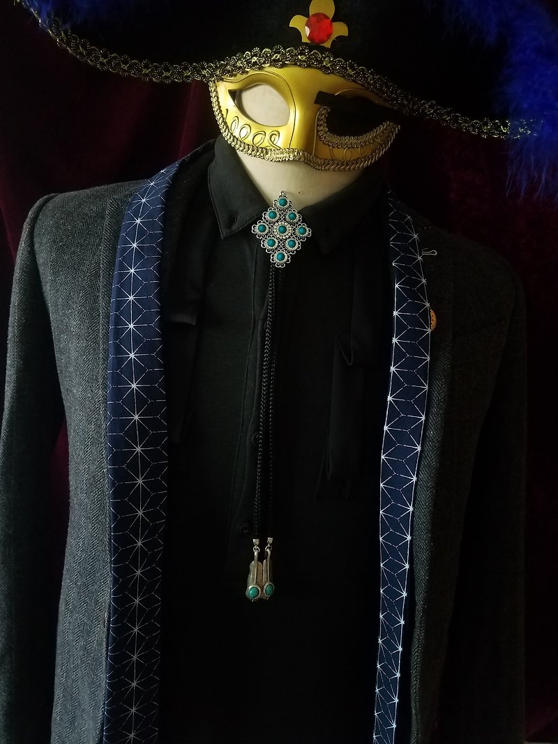 Green diamond Paul Tie Necktie West Cowboy ties Bolo Tie - Ties & Tie Clips - Other Metals Green