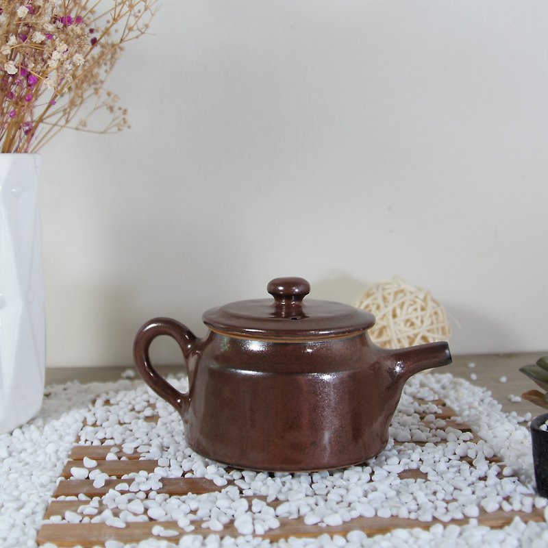 鐵紅茶壺-容量約140ml - 茶壺/茶杯/茶具 - 陶 紅色