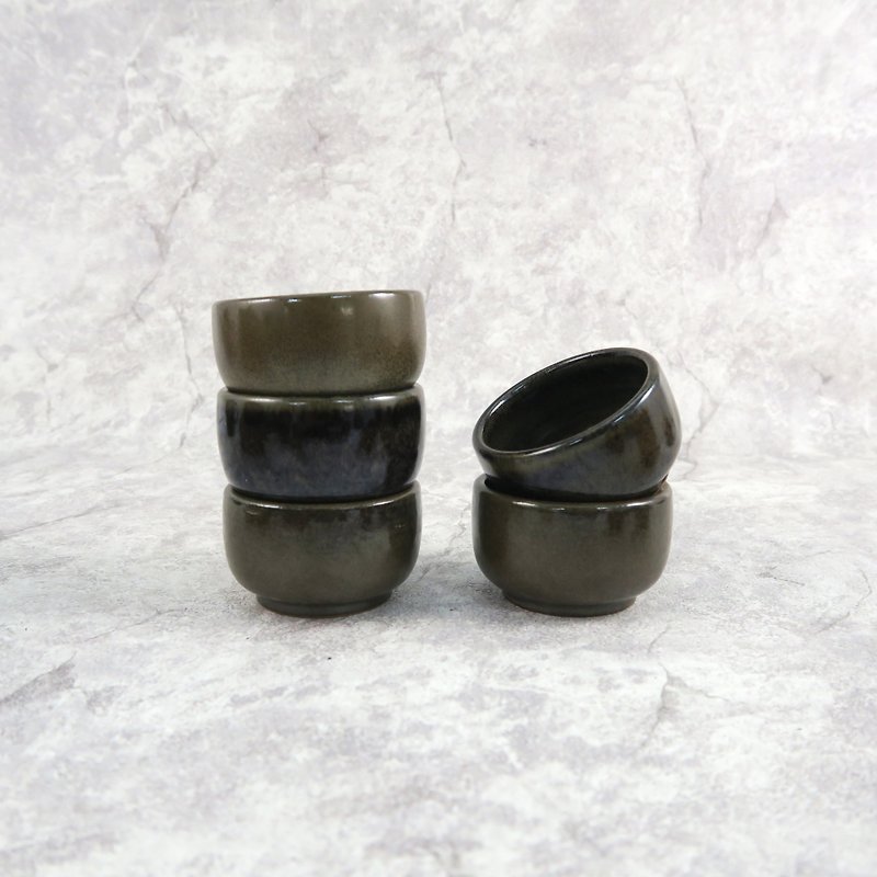 Tianxing Kiln/Classic Boiled Tea Cup (Dark Green) - Teapots & Teacups - Pottery Green