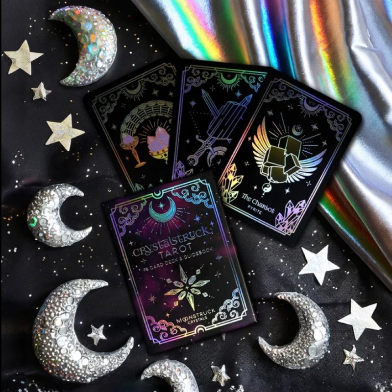 Crystalstruck Tarot Card Deck - Silver Aura Edition - Board Games & Toys - Paper 