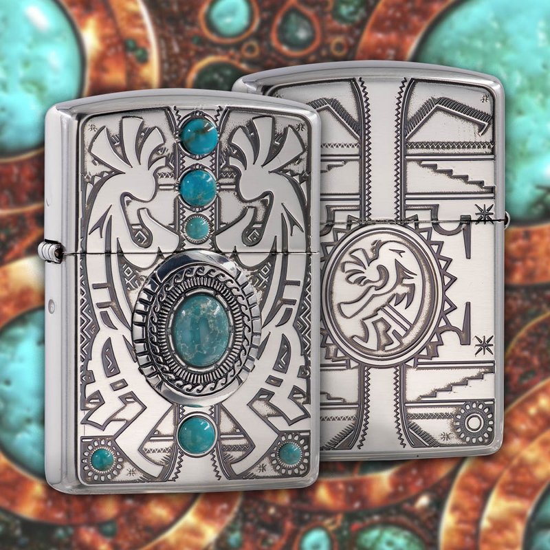 [ZIPPO official flagship store] Indian spirit badge (thick version) windproof lighter ZA-5-8B - Other - Copper & Brass Silver