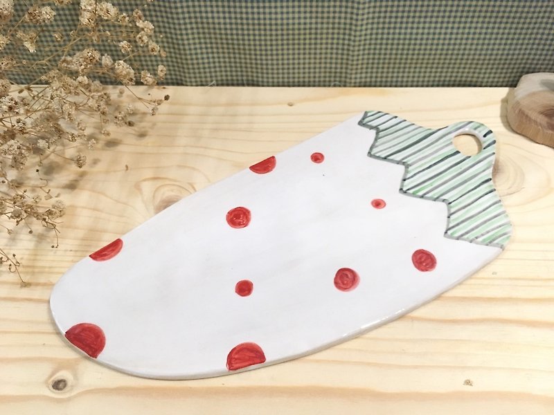 Pottery - Chopping Board - Hand-Made (Pepper) - Pottery & Ceramics - Pottery Red