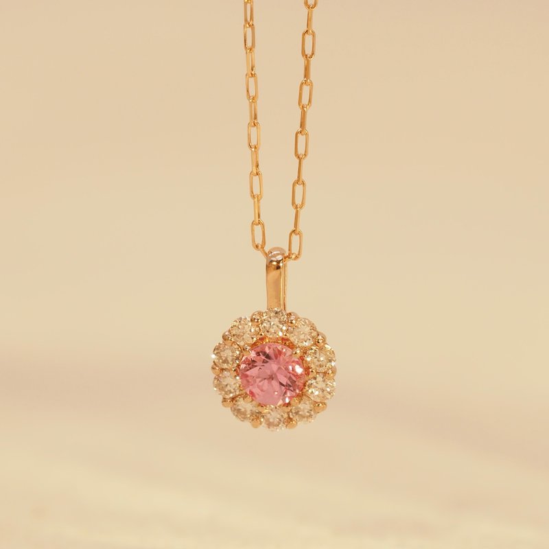 18K金帕帕拉恰寶石糖果項鏈 18K Gold Padparadscha Gem Candy Ne - 項鍊 - 貴金屬 