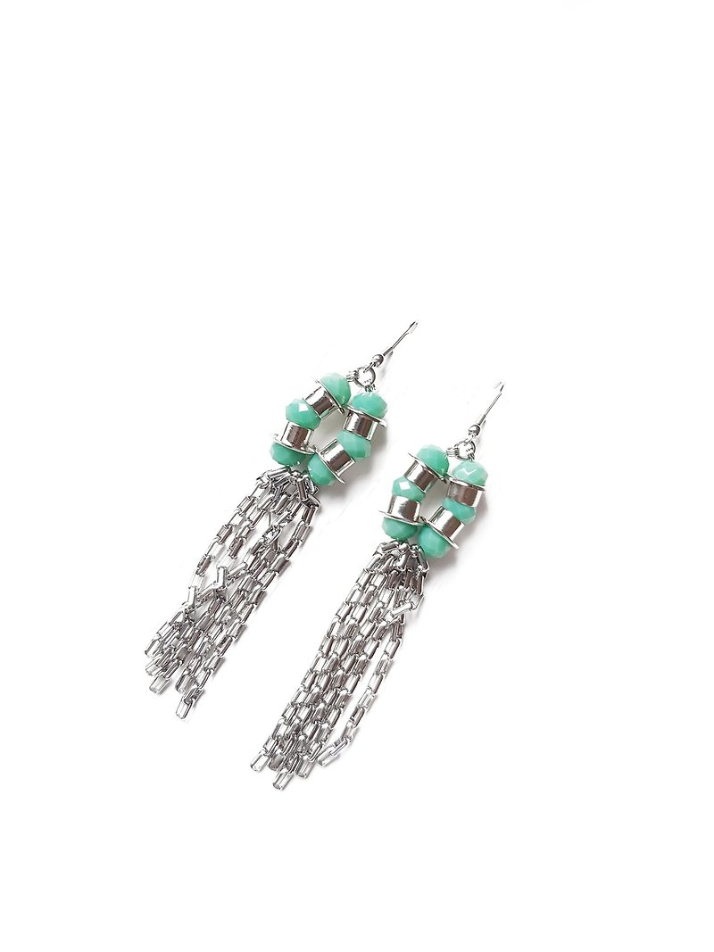LELLA Simple Drape Earrings //JADE - 耳環/耳夾 - 其他材質 綠色